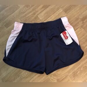 bcg Girl’s Small Woven Running Shorts- Navy/Pink/Dark/LightGrayNWT-Large 12-14
